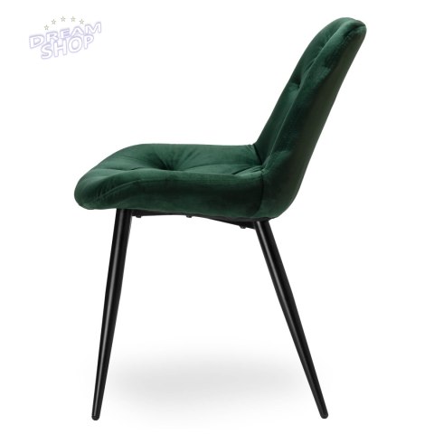 Krzesło aksamitne ELIOT ciemnozielone velvet Krzesło aksamitne ELIOT ciemnozielone velvet