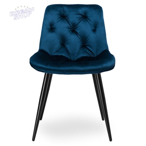 Krzesło aksamitne ELIOT granatowe velvet Krzesło aksamitne ELIOT granatowe velvet