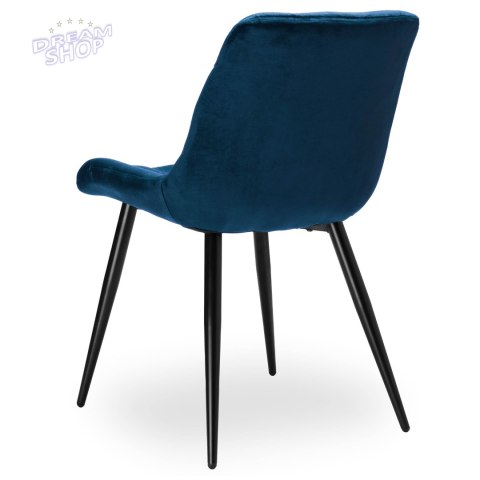 Krzesło aksamitne ELIOT granatowe velvet Krzesło aksamitne ELIOT granatowe velvet