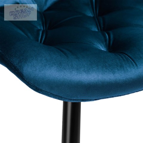 Krzesło aksamitne ELIOT granatowe velvet Krzesło aksamitne ELIOT granatowe velvet