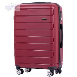 DQ181-03, walizka podróżna Wings M, Burgundy - POLIPROPYLEN