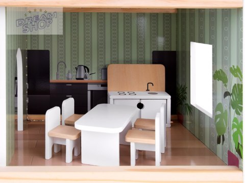 Domek drewniany dla lalek + basen winda mebelki ZA4835 Domek drewniany dla lalek + basen winda mebelki ZA4835