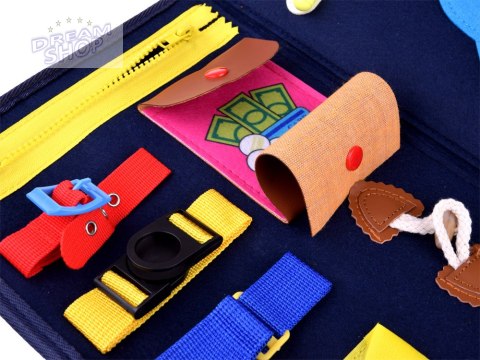 Materiałowa kolorowa książka manipulacyjna sensoryczna dla dzieci ZA4831