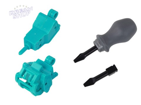 Koparka Zestaw DIY Niebieska Pojazd Budowlany Wiertnica Chwytak Koparka Zestaw DIY Niebieska Pojazd Budowlany Wiertnica Chwytak