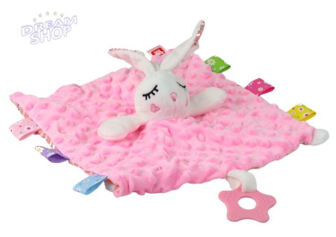 Króliczek Pluszowa Przytulanka Kocyk Wypustki Gryzak Grzechotka