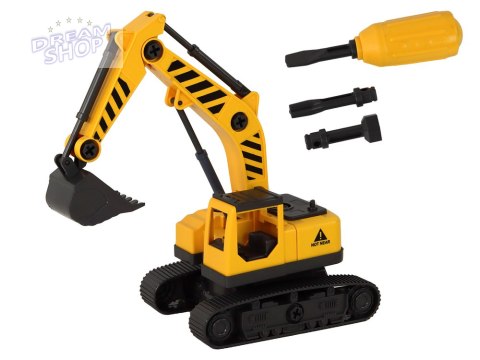 Laweta Do Składania Z Koparką Gąsienicową Dźwięk Światła DIY Żółty Laweta Do Składania Z Koparką Gąsienicową Dźwięk Światła DIY Żółty