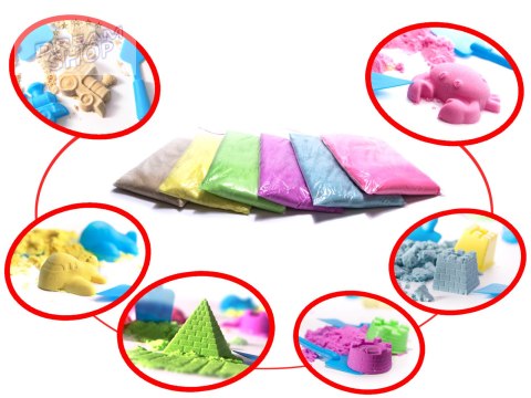 Piasek kinetyczny 1kg w woreczku czerwony Piasek kinetyczny 1kg w woreczku czerwony