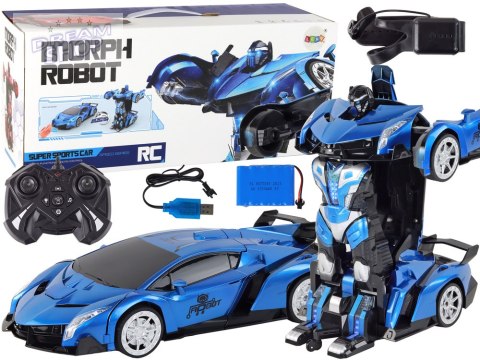 Samochód- Robot Transformacja R/C 1:10 Niebieski Sterowanie Gestami