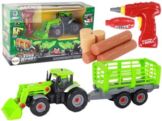 Traktor Ciągnik Do Skręcenia DIY Z Naczepą Maszyna Rolnicza Wkrętak