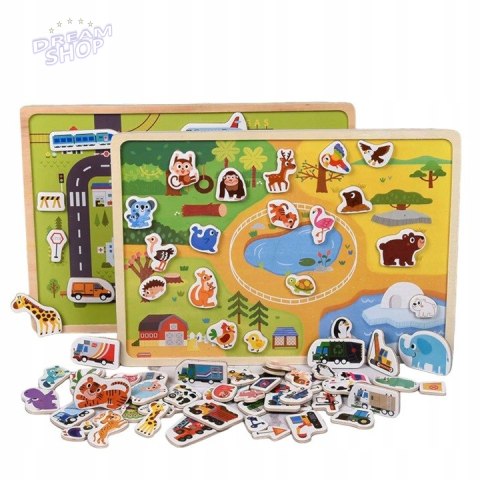 Układanka tablica puzzle magnetyczne zwierzęta MTF-C02 Układanka tablica puzzle magnetyczne zwierzęta MTF-C02