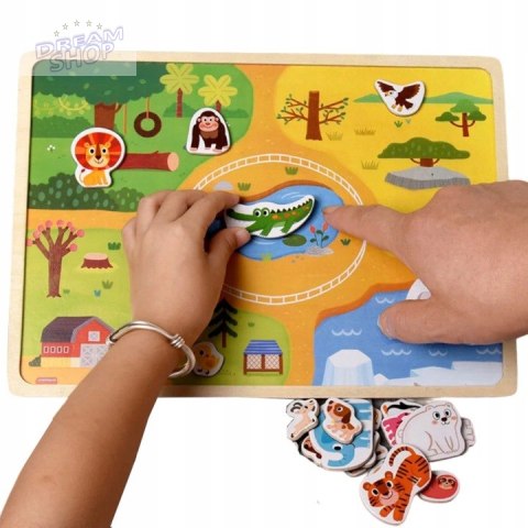 Układanka tablica puzzle magnetyczne zwierzęta MTF-C02 Układanka tablica puzzle magnetyczne zwierzęta MTF-C02