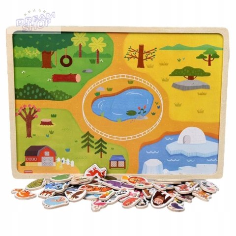Układanka tablica puzzle magnetyczne zwierzęta MTF-C02 Układanka tablica puzzle magnetyczne zwierzęta MTF-C02