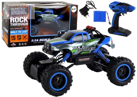 Auto Terenowe Zdalnie Sterowane RC 1:14 2.4G Niebieskie Auto Terenowe Zdalnie Sterowane RC 1:14 2.4G Niebieskie