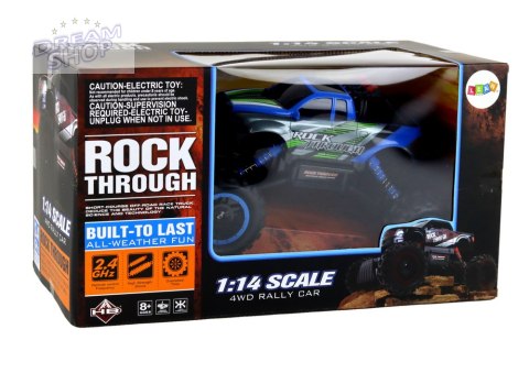 Auto Terenowe Zdalnie Sterowane RC 1:14 2.4G Niebieskie Auto Terenowe Zdalnie Sterowane RC 1:14 2.4G Niebieskie