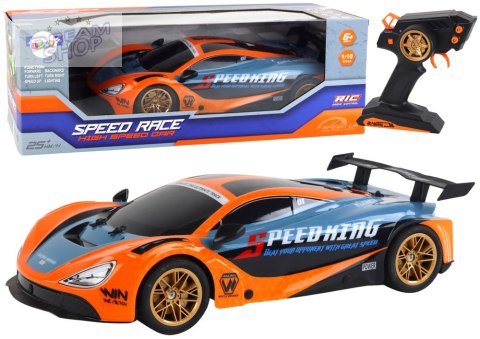 Duże Auto Sportowe Zdalnie Sterowane 1:10 Pomarańczowe