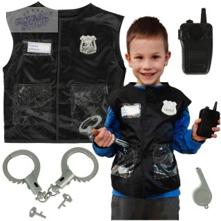 Kostium strój karnawałowy przebranie policjant zestaw 3-8 lat