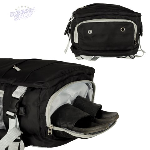 Plecak podróżny do samolotu wodoodporny kabel USB 45x16x28cm czarny Plecak podróżny do samolotu wodoodporny kabel USB 45x16x28cm czarny