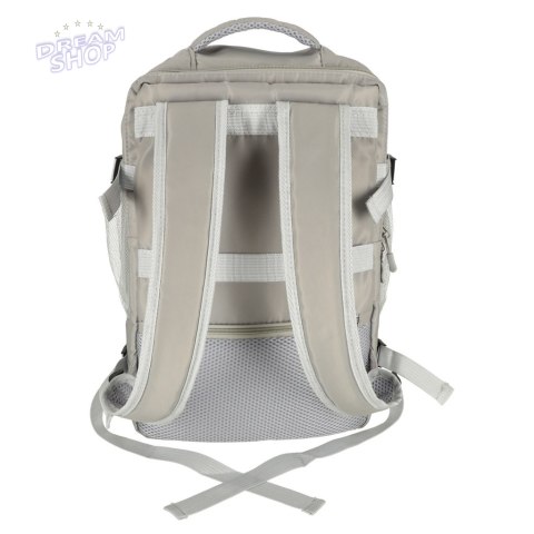 Plecak podróżny do samolotu wodoodporny kabel USB 45x16x28cm szary