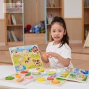 VIGA Drewniane Puzzle Układanka Montessori 2w1 Figurki Pojazdy
