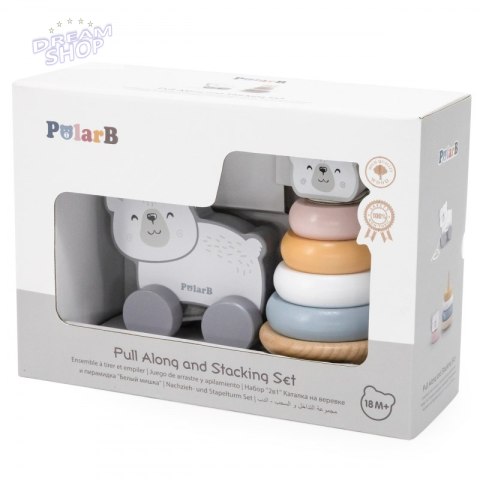 VIGA PolarB Zestaw Miś Polarny Drewniana Piramidka + Miś Polarny do Ciągnięcia VIGA PolarB Zestaw Miś Polarny Drewniana Piramidka + Miś Polarny do Ciągnięcia