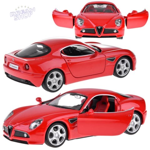 Auto metalowe model Alfa Romeo 8C Competizione skala 1:32 światła ZA4607