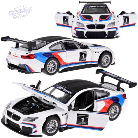 Auto metalowe model sportowe BMW M6 GT3 skala 1:32 światło dźwięk ZA4613 Auto metalowe model sportowe BMW M6 GT3 skala 1:32 światło dźwięk ZA4613