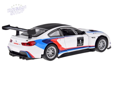 Auto metalowe model sportowe BMW M6 GT3 skala 1:32 światło dźwięk ZA4613 Auto metalowe model sportowe BMW M6 GT3 skala 1:32 światło dźwięk ZA4613