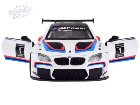 Auto metalowe model sportowe BMW M6 GT3 skala 1:32 światło dźwięk ZA4613 Auto metalowe model sportowe BMW M6 GT3 skala 1:32 światło dźwięk ZA4613