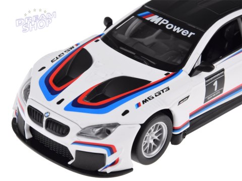 Auto metalowe model sportowe BMW M6 GT3 skala 1:32 światło dźwięk ZA4613 Auto metalowe model sportowe BMW M6 GT3 skala 1:32 światło dźwięk ZA4613