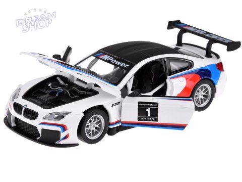 Auto metalowe model sportowe BMW M6 GT3 skala 1:32 światło dźwięk ZA4613 Auto metalowe model sportowe BMW M6 GT3 skala 1:32 światło dźwięk ZA4613