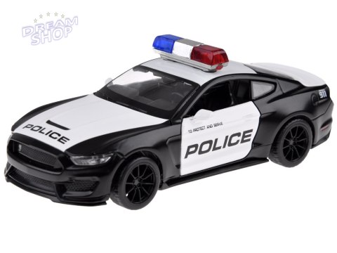 Auto metalowe policja Ford Shelby GT350 skala 1:32 światła koguty ZA4610 Auto metalowe policja Ford Shelby GT350 skala 1:32 światła koguty ZA4610