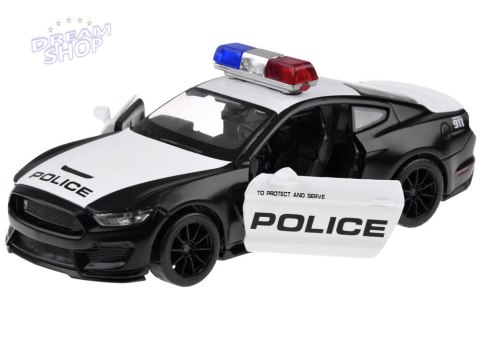 Auto metalowe policja Ford Shelby GT350 skala 1:32 światła koguty ZA4610 Auto metalowe policja Ford Shelby GT350 skala 1:32 światła koguty ZA4610