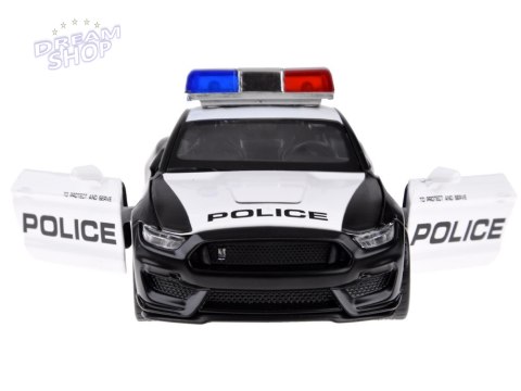 Auto metalowe policja Ford Shelby GT350 skala 1:32 światła koguty ZA4610 Auto metalowe policja Ford Shelby GT350 skala 1:32 światła koguty ZA4610