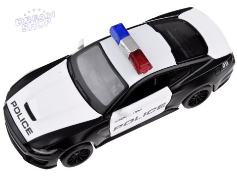 Auto metalowe policja Ford Shelby GT350 skala 1:32 światła koguty ZA4610 Auto metalowe policja Ford Shelby GT350 skala 1:32 światła koguty ZA4610
