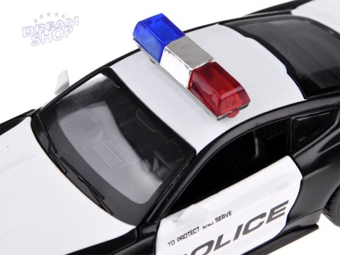 Auto metalowe policja Ford Shelby GT350 skala 1:32 światła koguty ZA4610 Auto metalowe policja Ford Shelby GT350 skala 1:32 światła koguty ZA4610
