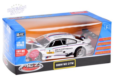 Auto metalowe sportowy model BMW M3 DTM skala 1:32 dźwięki światła ZA4608 Auto metalowe sportowy model BMW M3 DTM skala 1:32 dźwięki światła ZA4608