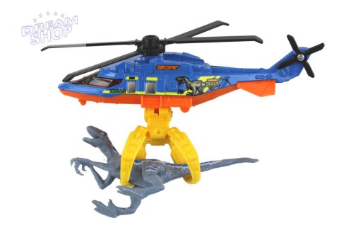 Helikopter Śmigłowiec Park Dinozaurów Zestaw Niebieski Dino Park Helikopter Śmigłowiec Park Dinozaurów Zestaw Niebieski Dino Park