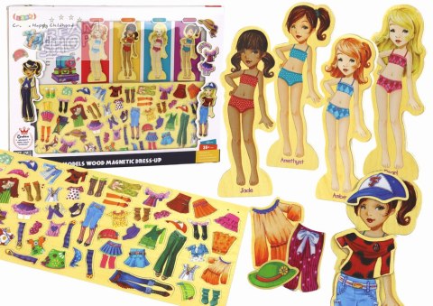Puzzle Magnetyczne Lalki Ubrania Stylizacja 65 Elementów Ubioru Puzzle Magnetyczne Lalki Ubrania Stylizacja 65 Elementów Ubioru