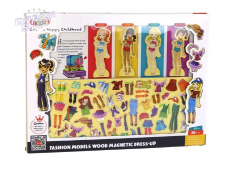 Puzzle Magnetyczne Lalki Ubrania Stylizacja 65 Elementów Ubioru Puzzle Magnetyczne Lalki Ubrania Stylizacja 65 Elementów Ubioru
