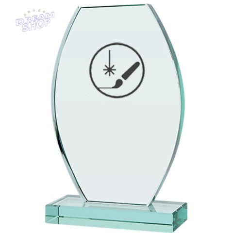 Trofeum szklane grawerowane z etui + wypełnienie farbą