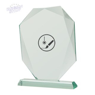 Trofeum szklane grawerowane z etui + wypełnienie farbą