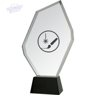 Trofeum szklane grawerowane z etui + wypełnienie farbą