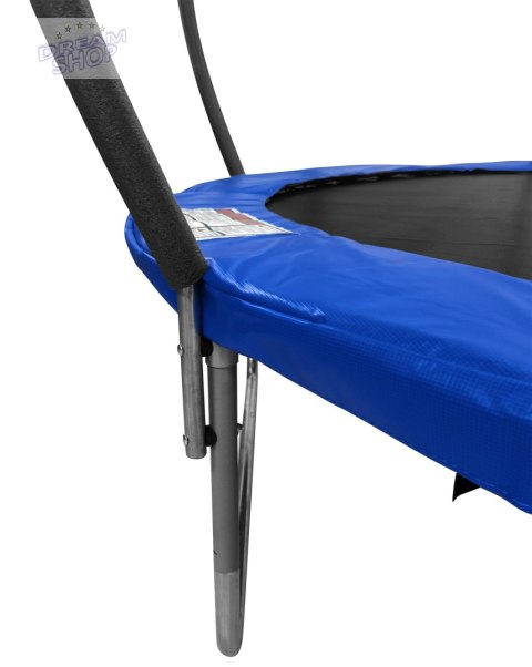 Trampolina z siatką i drabinką HENZEN 244 cm niebieska Trampolina z siatką i drabinką HENZEN 244 cm niebieska