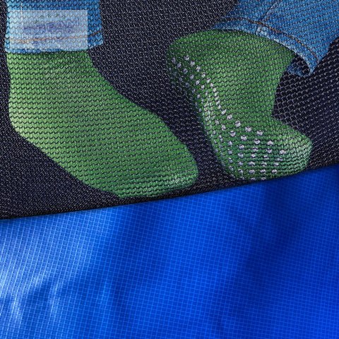 Trampolina z siatką i drabinką HENZEN 244 cm niebieska Trampolina z siatką i drabinką HENZEN 244 cm niebieska