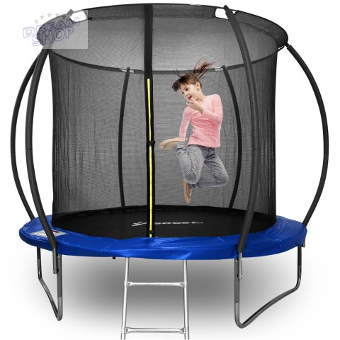 Trampolina z siatką i drabinką HENZEN 305 cm niebieska FT10 Trampolina z siatką i drabinką HENZEN 305 cm niebieska FT10