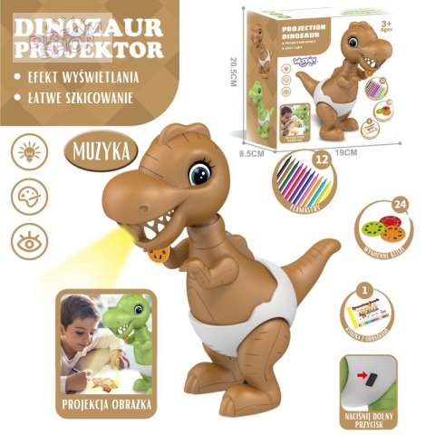 WOOPIE Dinozaur Projektor do Rysowania + Flamastry WOOPIE Dinozaur Projektor do Rysowania + Flamastry