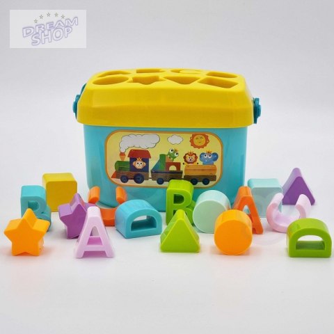 WOOPIE Sorter 2w1 Skrzynka Walizka + Nauka Alfabetu i Kształtów WOOPIE Sorter 2w1 Skrzynka Walizka + Nauka Alfabetu i Kształtów
