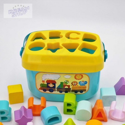 WOOPIE Sorter 2w1 Skrzynka Walizka + Nauka Alfabetu i Kształtów WOOPIE Sorter 2w1 Skrzynka Walizka + Nauka Alfabetu i Kształtów