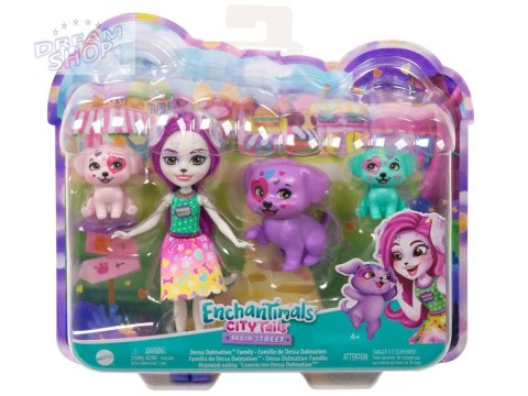 Enchantimals Lalka Dessa Dalmatian z uroczą rodzinką dalmateńczyków ZA5103 Enchantimals Lalka Dessa Dalmatian z uroczą rodzinką dalmateńczyków ZA5103