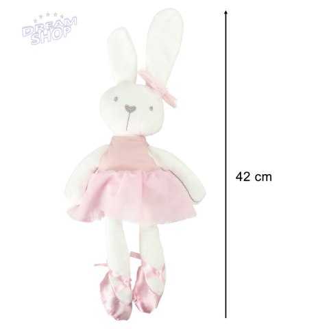 Maskotka pluszowa królik w różowej sukience 42cm Maskotka pluszowa królik w różowej sukience 42cm